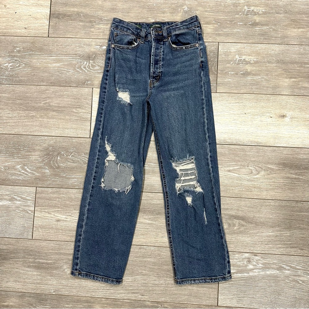 Wild Fable Distressed Highest Rise Straight Jeans